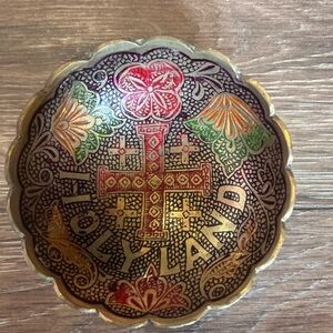 Holy Land Decorative Bowl with Multicolor Floral Design
